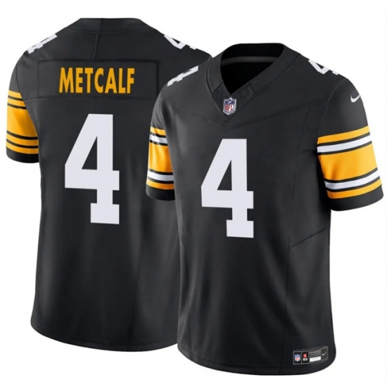 Men's Pittsburgh Steelers #4 DK Metcalf Black 2025 F.U.S.E. Vapor Untouchable Limited Football Stitched Jersey - Ujersey
