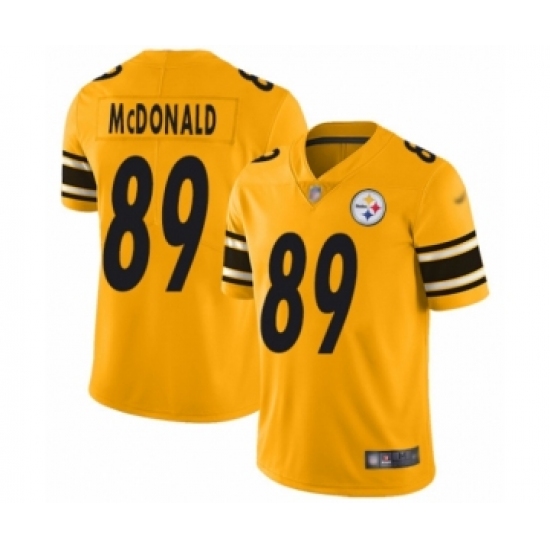Women's Pittsburgh Steelers #89 Vance McDonald Limited Gold Inverted Legend Football Jersey - Ujersey
