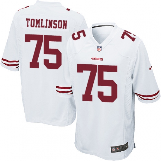 Men's Nike San Francisco 49ers #75 Laken Tomlinson Game White NFL Jersey - Ujersey