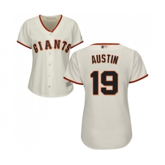 Women's San Francisco Giants #19 Tyler Austin Replica Cream Home Cool Base Baseball Jersey - Ujersey