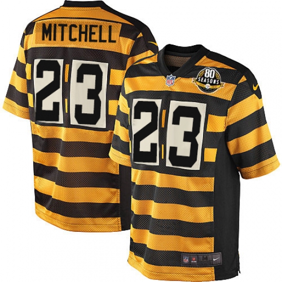 Men's Nike Pittsburgh Steelers #23 Mike Mitchell Limited Yellow/Black Alternate 80TH Anniversary Throwback NFL Jersey - Ujersey