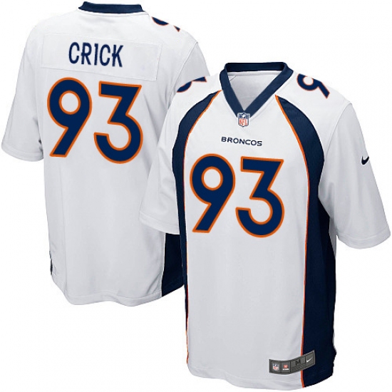 Men's Nike Denver Broncos #93 Jared Crick Game White NFL Jersey - Ujersey