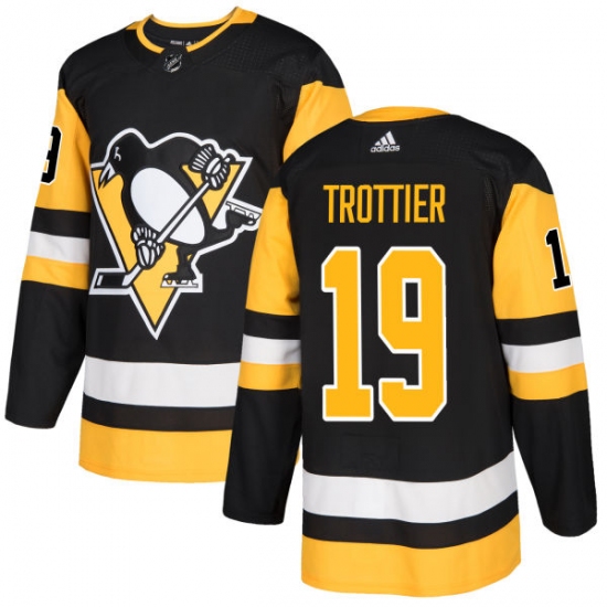 Youth Adidas Pittsburgh Penguins #19 Bryan Trottier Authentic Black Home NHL Jersey - Ujersey