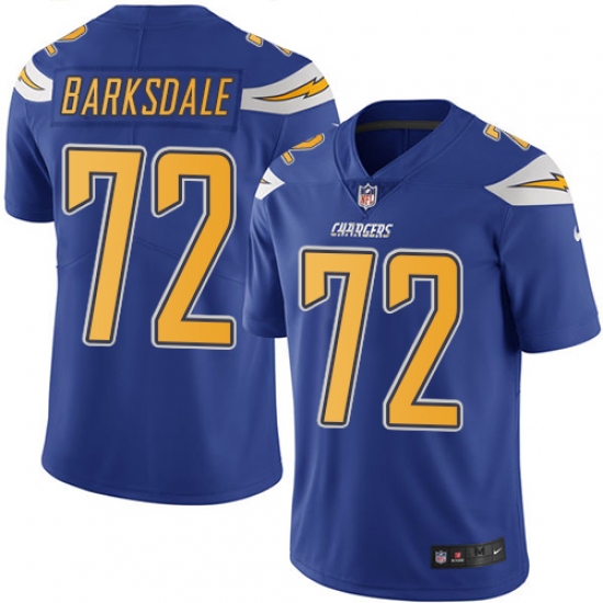 Youth Nike Los Angeles Chargers #72 Joe Barksdale Limited Electric Blue Rush Vapor Untouchable NFL Jersey - Ujersey