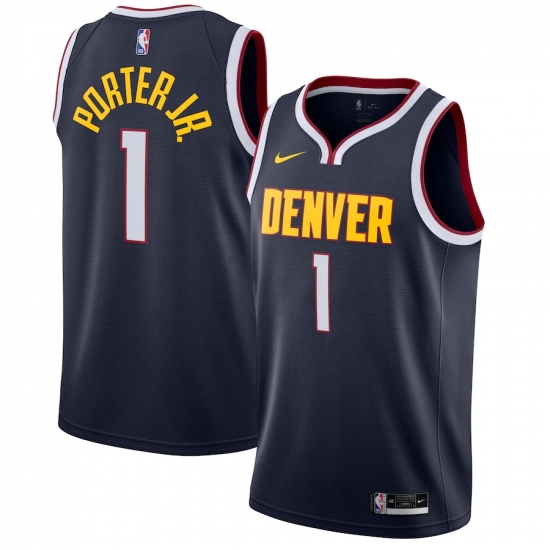 Men's Denver Nuggets #1 Michael Porter Jr. Nike Navy 2020-21 Swingman Jersey - Ujersey