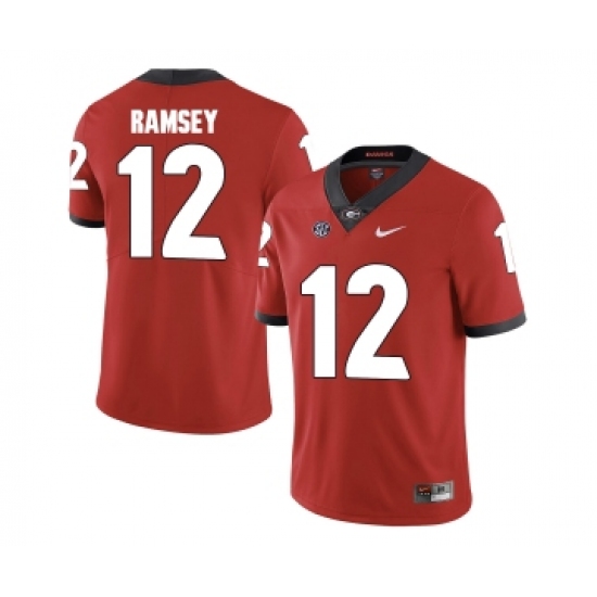 Georgia Bulldogs 12 Brice Ramsey Red College Football Jersey - Ujersey