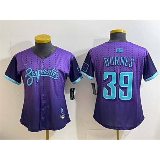 Women's Arizona Diamondbacks #39 Corbin Burnes Purple 2025 City Connect Limited Stitched Baseball Jersey(Run Small) - Ujersey