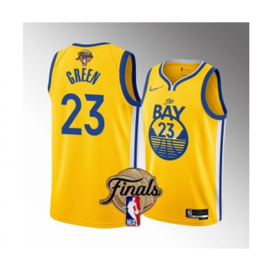 Men's Golden State Warriors #23 Draymond Green Yellow 2022 Finals Stitched Jersey - Ujersey