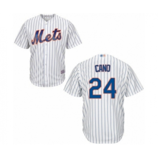 Youth New York Mets #24 Robinson Cano Authentic White Home Cool Base Baseball Jersey - Ujersey