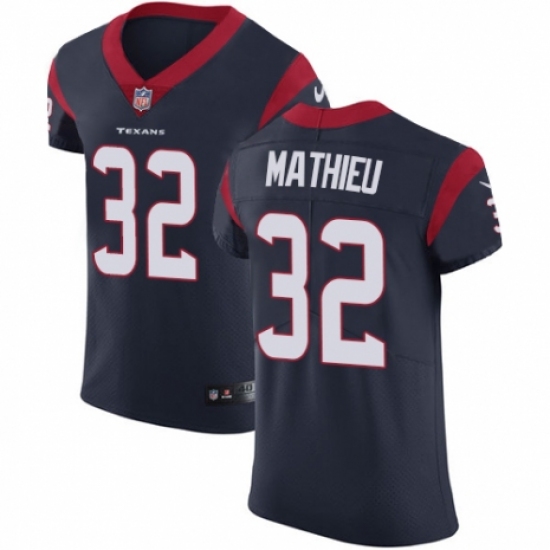 Men's Nike Houston Texans #32 Tyrann Mathieu Navy Blue Team Color Vapor Untouchable Elite Player NFL Jersey - Ujersey