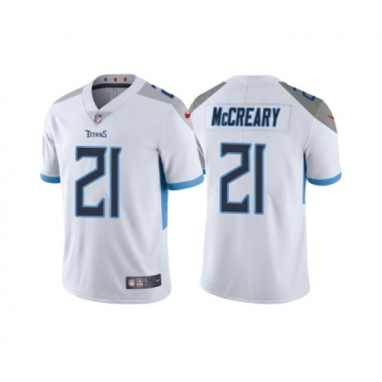 Men's Tennessee Titans #21 Roger McCreary White Vapor Untouchable Stitched Jersey - Ujersey