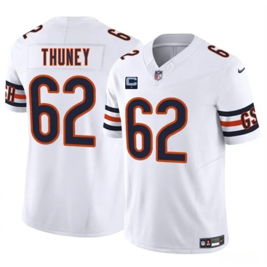 Men's Chicago Bears #62 Joe Thuney White 2025 F.U.S.E. With 1-Star C Vapor Untouchable Limited Stitched Football Jersey - Ujersey