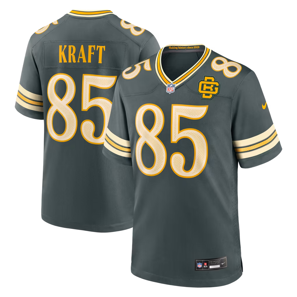 Men's Green Bay Packers Tucker Kraft Nike Green 2026 Rivalries Collection Game Jersey - Ujersey