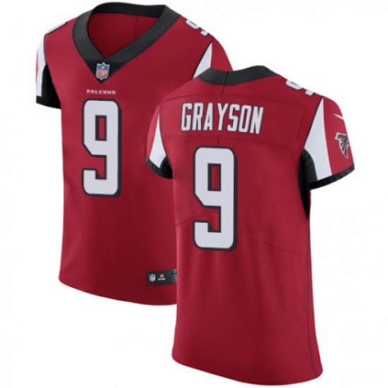 Men's Nike Atlanta Falcons #9 Garrett Grayson Red Team Color Vapor Untouchable Elite Player NFL Jersey - Ujersey
