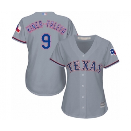 Women's Texas Rangers #9 Isiah Kiner-Falefa Authentic Grey Road Cool Base Baseball Player Jersey - Ujersey