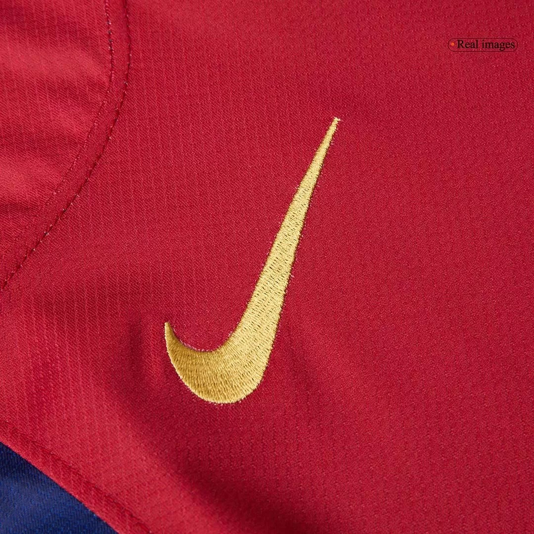 PEDRI #8 Barcelona Home Soccer Jersey 2024/25 - Spotify Logo Without Text