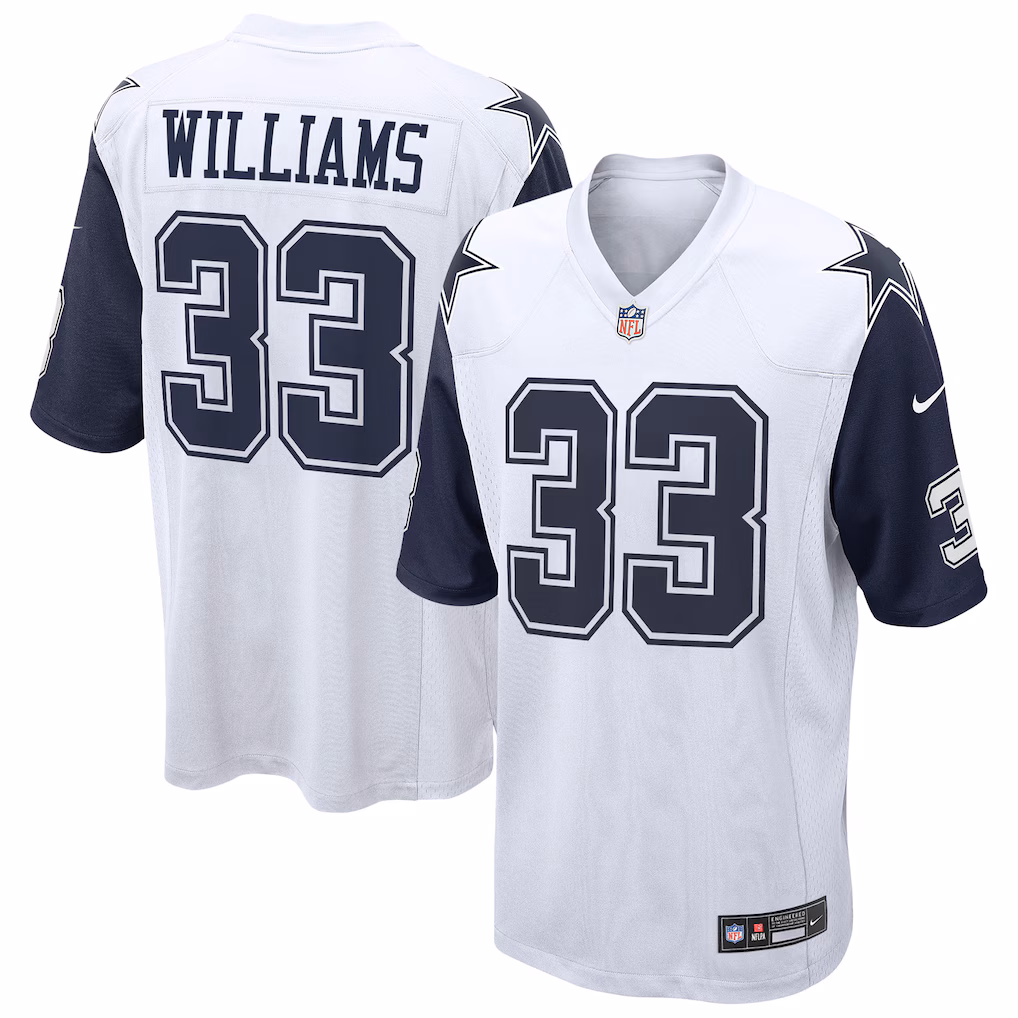 Men's Dallas Cowboys Javonte Williams Nike White Alternate Game Jersey - Ujersey Shop