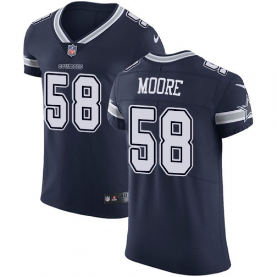 Men's Nike Dallas Cowboys #58 Damontre Moore Navy Blue Team Color Vapor Untouchable Elite Player NFL Jersey - Ujersey