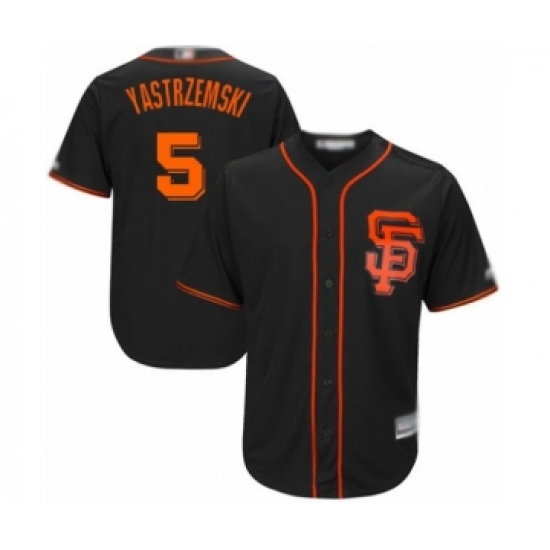Youth San Francisco Giants #5 Mike Yastrzemski Authentic Black Alternate Cool Base Baseball Player Jersey - Ujersey
