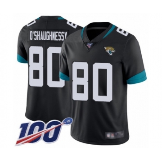 Youth Jacksonville Jaguars #80 James O'Shaughnessy Black Team Color Vapor Untouchable Limited Player 100th Season Football Jersey - Ujersey