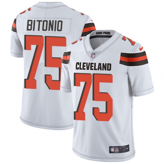 Youth Nike Cleveland Browns #75 Joel Bitonio White Vapor Untouchable Limited Player NFL Jersey - Ujersey