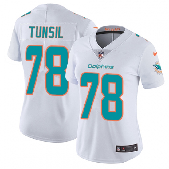 Women's Nike Miami Dolphins #78 Laremy Tunsil White Vapor Untouchable Limited Player NFL Jersey - Ujersey