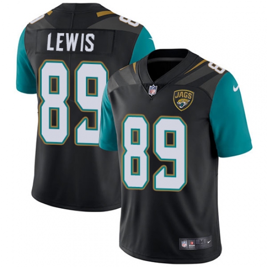 Men's Nike Jacksonville Jaguars #89 Marcedes Lewis Black Alternate Vapor Untouchable Limited Player NFL Jersey - Ujersey