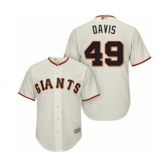 Youth San Francisco Giants #49 Jaylin Davis Authentic Cream Home Cool Base Baseball Player Jersey - Ujersey