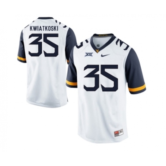 West Virginia Mountaineers 35 Nick Kwiatkoski White College Football Jersey - Ujersey