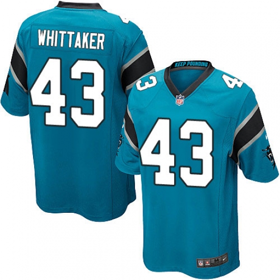 Men's Nike Carolina Panthers #43 Fozzy Whittaker Game Blue Alternate NFL Jersey - Ujersey