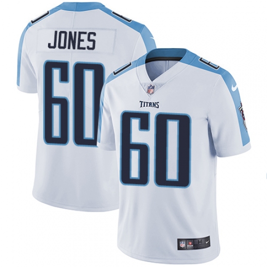 Youth Nike Tennessee Titans #60 Ben Jones White Vapor Untouchable Limited Player NFL Jersey - Ujersey