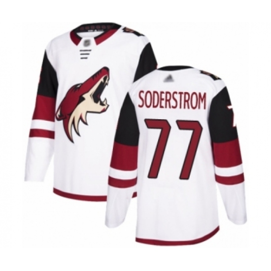 Youth Arizona Coyotes #77 Victor Soderstrom Authentic White Away Hockey Jersey - Ujersey