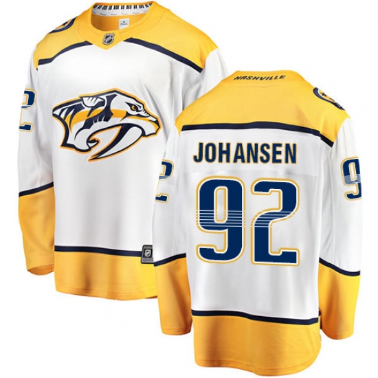 Men's Nashville Predators #92 Ryan Johansen Fanatics Branded White Away Breakaway NHL Jersey - Ujersey