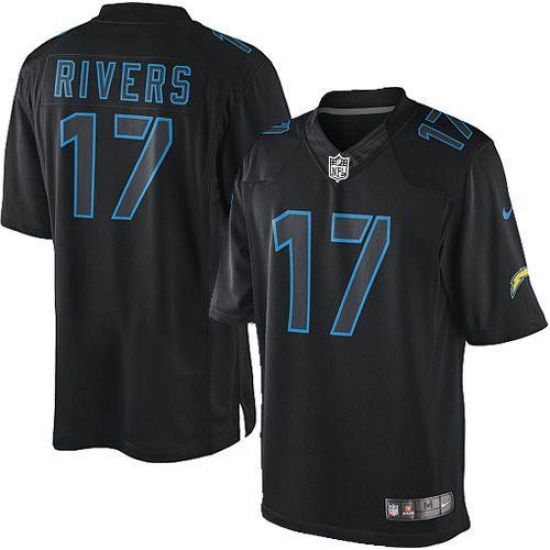 Men's Nike Los Angeles Chargers #17 Philip Rivers Limited Black Impact NFL Jersey - Ujersey