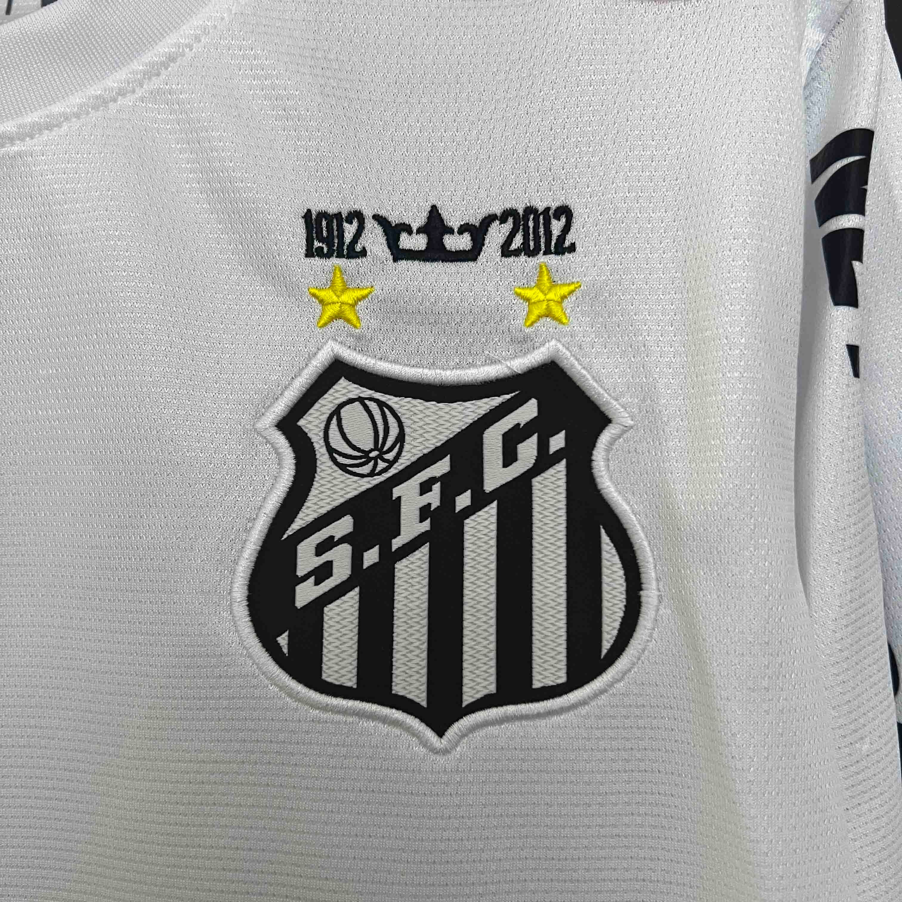 Santos FC Retro Soccer Jersey Home Long Sleeve Custom Shirt 2012 - SUjersey01