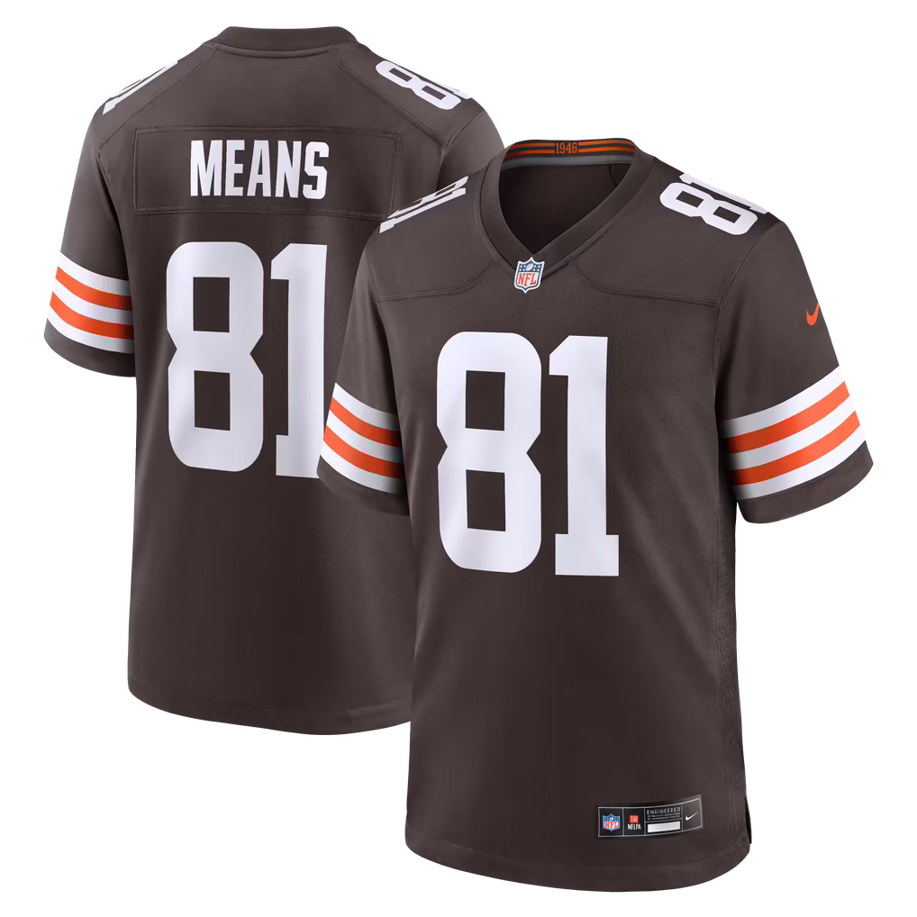 Men's Cleveland Browns Bub Means Nike Brown Team Game Jersey - U-jersey