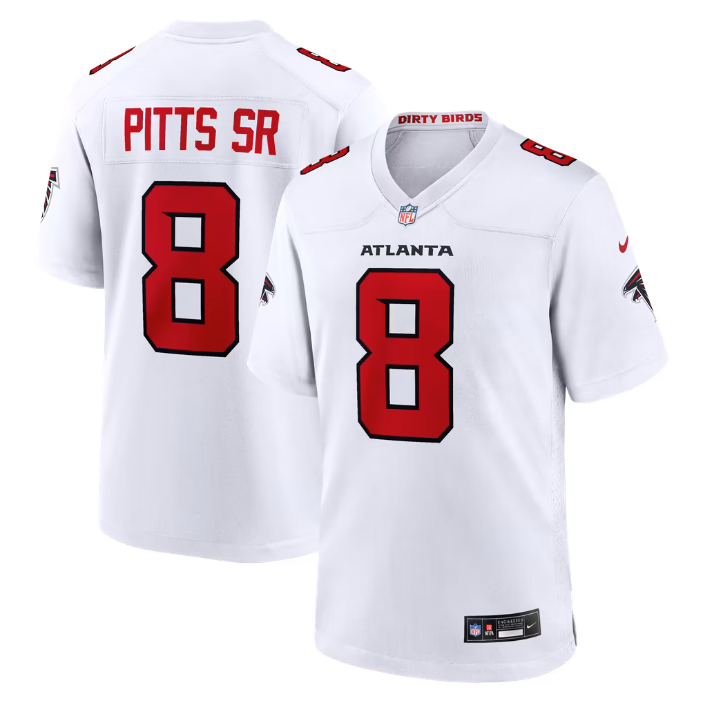 Men's Atlanta Falcons Kyle Pitts Sr. Nike White Game Jersey - Ujersey Shop