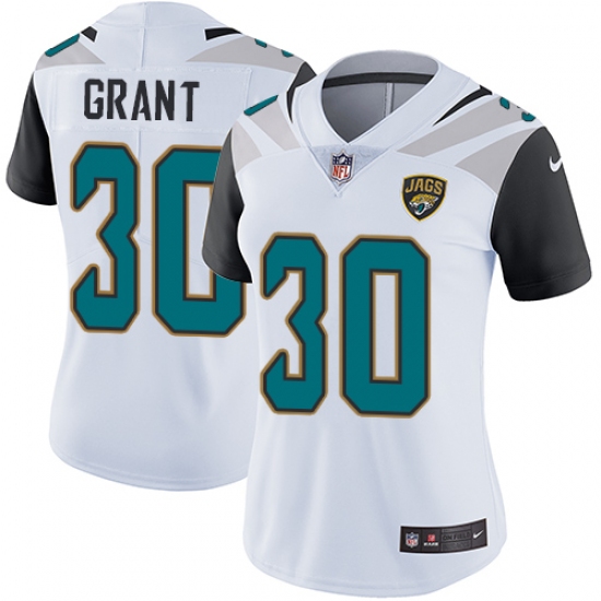 Women's Nike Jacksonville Jaguars #30 Corey Grant White Vapor Untouchable Limited Player NFL Jersey - Ujersey