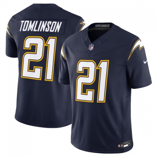 Men's Los Angeles Chargers #21 LaDainian Tomlinson Navy 2025 F.U.S.E. Alternate Vapor Limited Football Stitched Jersey - Ujersey