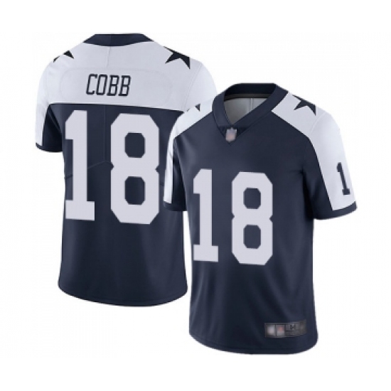 Youth Dallas Cowboys #18 Randall Cobb Navy Blue Throwback Alternate Vapor Untouchable Limited Player Football Jersey - Ujersey