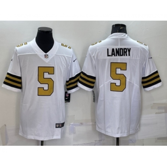 Men's New Orleans Saints #5 Jarvis Landry White 2022 Color Rush Stitched NFL Nike Limited Jersey - Ujersey