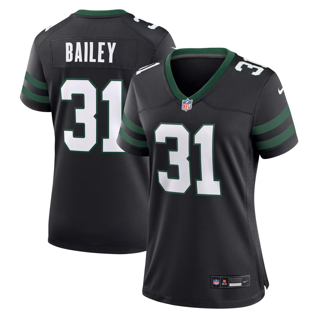 Women's New York Jets David Bailey Nike Legacy Black Alternate Game Jersey - U-jersey