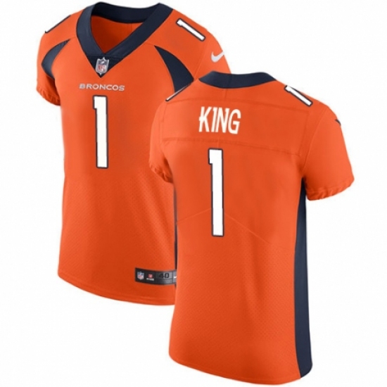 Men's Nike Denver Broncos #1 Marquette King Orange Team Color Vapor Untouchable Elite Player NFL Jersey - Ujersey