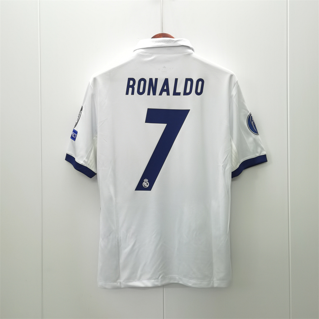 Ronaldo #7 Real Madrid Retro Jersey Home Soccer Shirt 2016/17 - U-jersey