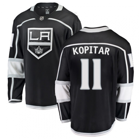 Youth Los Angeles Kings #11 Anze Kopitar Authentic Black Home Fanatics Branded Breakaway NHL Jersey - Ujersey