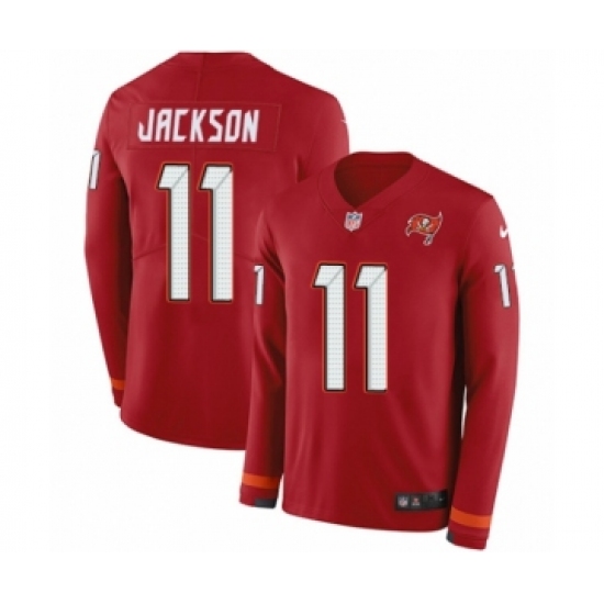 Men's Nike Tampa Bay Buccaneers #11 DeSean Jackson Limited Red Therma Long Sleeve NFL Jersey - Ujersey