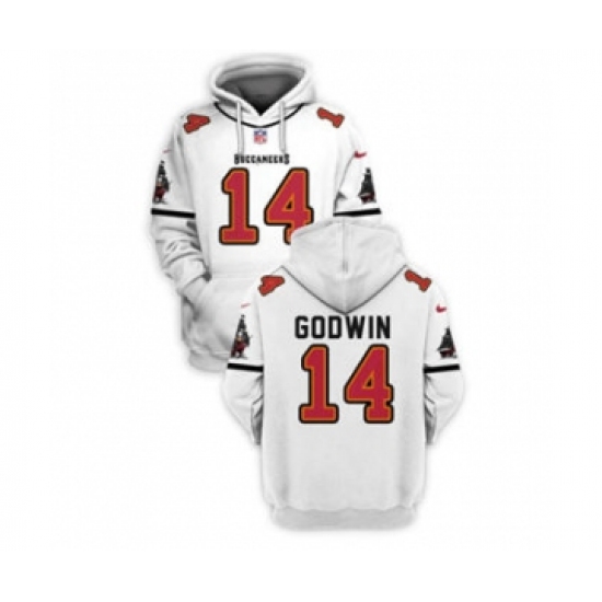 Men's Tampa Bay Buccaneers #14 Chris Godwin 2021 White Pullover Football Hoodie - Ujersey