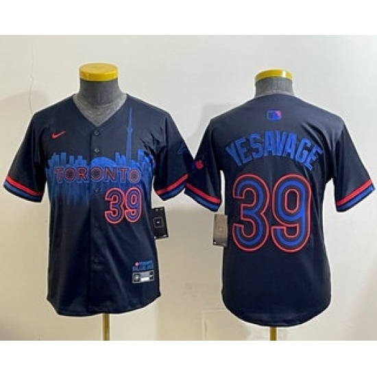 Youth Toronto Blue Jays #39 Trey Yesavage Black City Limited Jersey - Ujersey