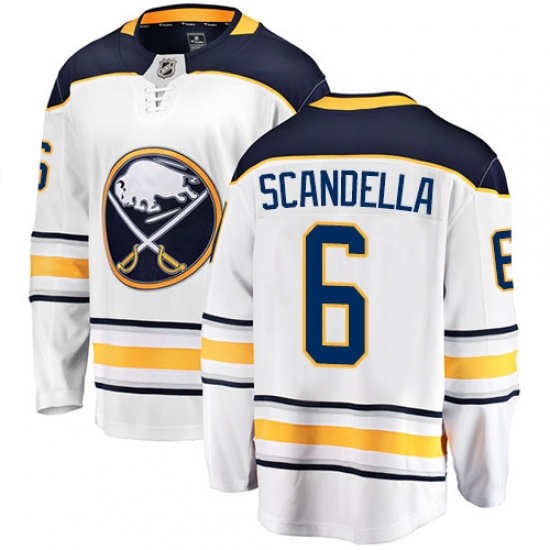 Men's Buffalo Sabres #6 Marco Scandella Fanatics Branded White Away Breakaway NHL Jersey - Ujersey