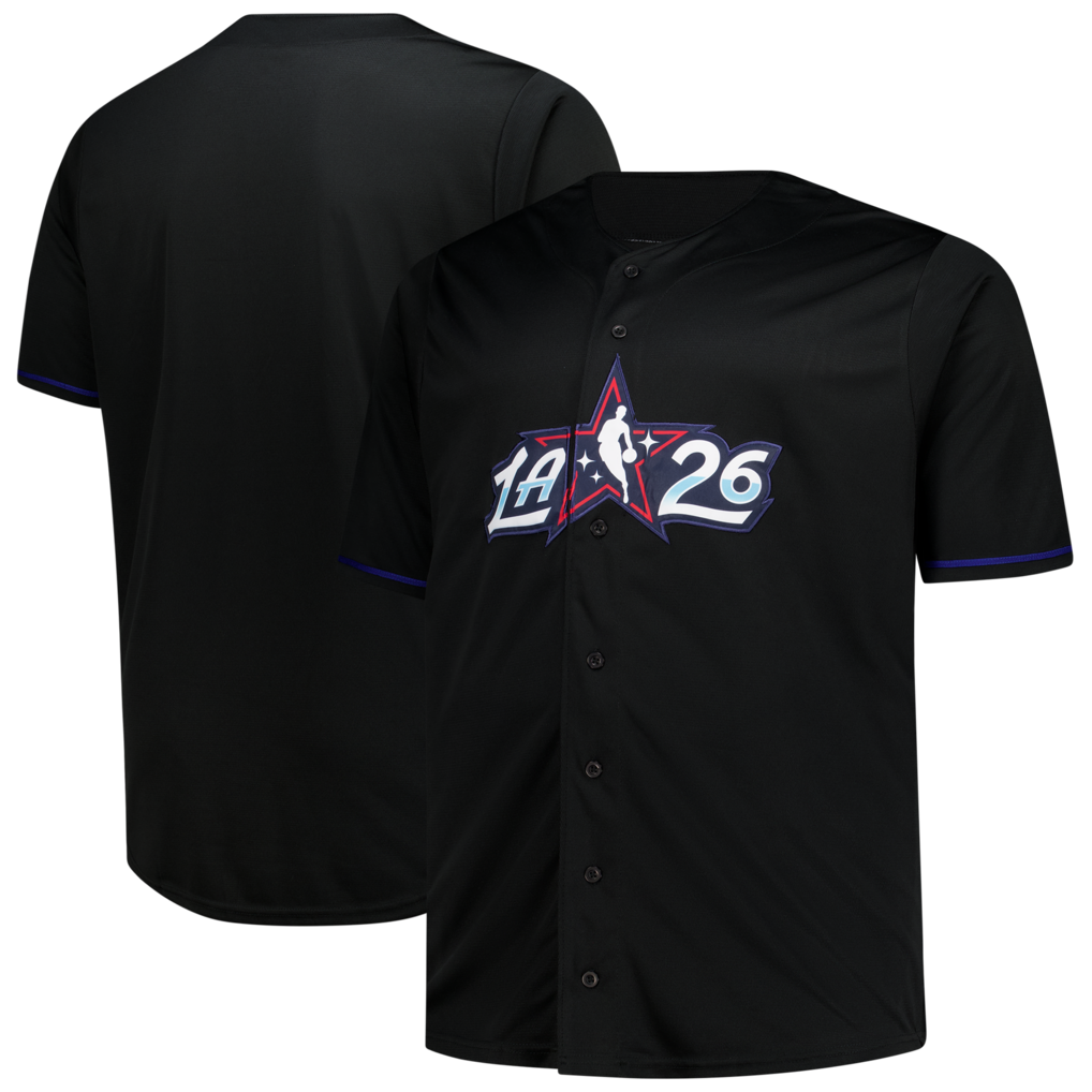 Men's 2026 NBA All-Star Game Fanatics Black Big & Tall Full-Button Jersey - SUjersey01